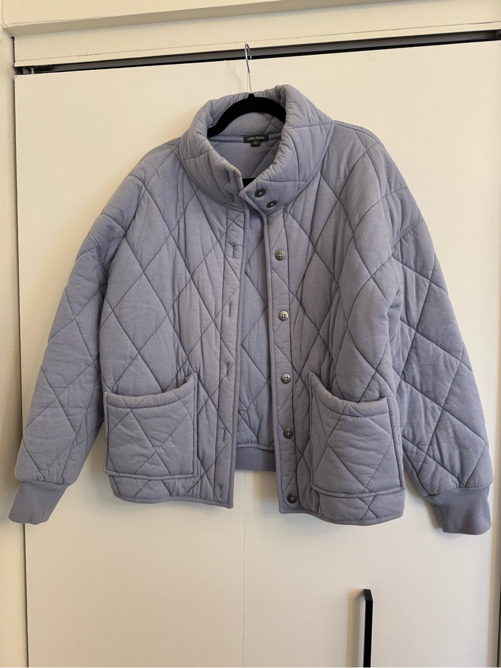 Quilted Light Blue Spring Jacket